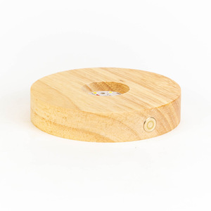 <span class=keywords><strong>Dessous</strong></span> de <span class=keywords><strong>verre</strong></span> moderne en bois massif LED Crystal Ball Base Touch Control Chargement USB avec couleur Cadeau lumineux alimenté par batterie - Product Image 5