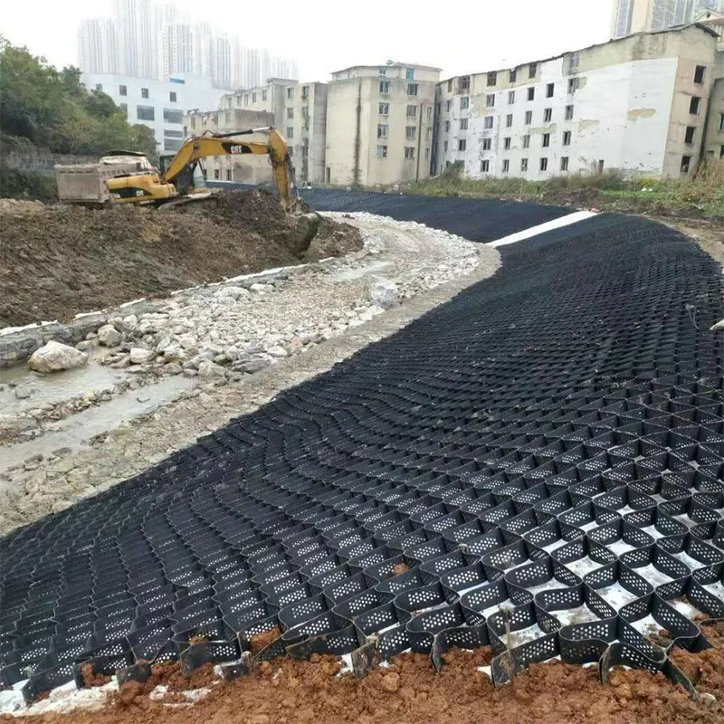 Yol inşaat subgrade sabitleme ve yük destek HDPE Geocell