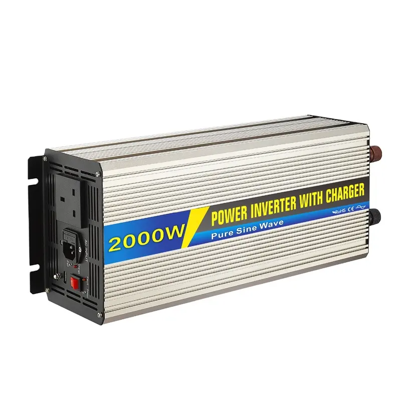 רך להתחיל שלב אחד 2000w 2500w 1.5kw 2kw אמיתי סינוס גל כוח מהפך 12 וולט dc כדי 120v 220 וולט ac עם מטען ups