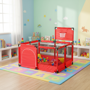 <span class=keywords><strong>Parc</strong></span> pour enfants en gros d'usine, clôture de jeu pour bébé, piscine à balles océaniques intérieure, panier de basket pour bébé, barrière de sécurité - Product Image 3