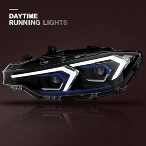 Nuevos Faros Delanteros LED para <span class=keywords><strong>BMW</strong></span> Serie 3 F30 F31 F35 2012-2018, Estilo Ikon, DRL con Ojos de Ángel, 8000K, Accesorios Automotrices - Product Image 2