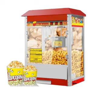 Commerciële Snack Food Desktop Elektrische Popcorn Maken Dak Kleine Popcorn Volautomatische Popcorn Machine