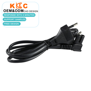 EU 2-Slot Power Cord IEC320-C7 to CEE 7/17 <b>For</b> Laptop <b>Printer</b> Charger & Electronic Devices - Product Image 3