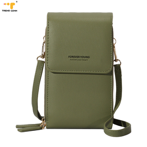 Bolso <span class=keywords><strong>bandolera</strong></span> de cuero PU para hombro, bolso de moda para teléfono móvil con compatibilidad con pantalla táctil para mujeres jóvenes para siempre - Product Image 2