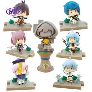 YMJ 7 unids/set Anime juego Genshined <span class=keywords><strong>Impact</strong></span> Liyue Battlefield <span class=keywords><strong>Heroes</strong></span> serie Ganyu Keqing PVC Firgues muñeca de juguete figuras de acción - Product Image 1