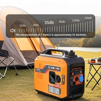 Tragbarer 4-Takt Dual-Fuel Inverter Generator 1,8-2kW 230V Leiser Benzin-LPG-Generator mit Fernstart für Outdoor-Camping