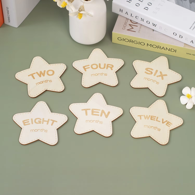 Supplier Minimalist Star Wooden Baby Milestone