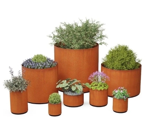 Macetas de flores de Metal rústico directo de fábrica, macetas de jardín de acero Corten, decoración de jardín elegante - Product Image 2