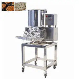 Automatische Kartoffel Hash Brown Herstellung Fleisch beschichtung Bread Crumbs Teig Paste tchen Panieren Paste tchen Größe Maschine