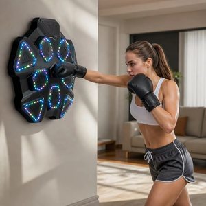 Machine de boxe musicale intelligente améliorée à 9 cibles, avec Bluetooth, éclairage LED RGB, support mural, 9 modes, batterie 30 jours et gants - Product Image 5