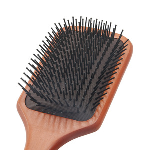 Peigne à cheveux en bois de grande taille avec coussinets d'air pour massage du cuir chevelu et coiffage lisse, usage domestique - Product Image 2