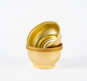 Bol en aluminium doré toutes capacités avec couvercle en plastique PET, écologique, qualité alimentaire, pour soupes ou autres usages, <span class=keywords><strong>prix</strong></span> de gros - Product Image 5