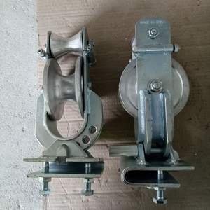 Chariots à roulettes en aluminium trois-en-un, roues en nylon, chariots à roulettes droits, angle rotatif gauche, montage en fer, orientés vers le haut - Product Image 5