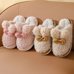 Venta Directa: Pantuflas de Algodón con Lazo de Encaje para Invierno, Ligeras, Suaves, para Uso Doméstico, con Logotipo Bordado, Antideslizantes, con Masaje, ¡Gran Venta de Fábrica! - Product Image 3