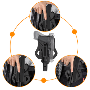 Polymer PA66 cường độ cao phổ quát chiến thuật Bao da cho phát hành nhanh chóng Đen/KAKI - Product Image 3