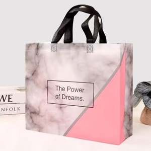 Sacs de shopping en tissu non tissé personnalisés de luxe pour femme, sacs à main personnalisés avec logo pour vêtements - Product Image 5