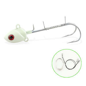 Amo Doppio in Acciaio Inox per Pesca in Acqua Salata e Dolce, Esca Artificiale Dura, Esca per Tonno e Calamaro, Testa di Jig per Pesca - Product Image 3