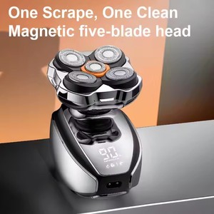 <b>Head</b> Shaver Bald Men Electric Bald <b>Razor</b> IPX7 Wet/Dry Floating <b>Heads</b> Ultimate Comfort Grooming Kit Beard Trimmer Li-ion Battery - Product Image 5