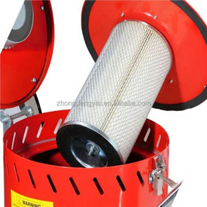 Machine de sablage compacte automatique de 28 gallons pour l'élimination de la rouille et de l'huile, avec retour de sable et abrasifs, utilisant des perles de verre de corindon brun grenat - Product Image 3