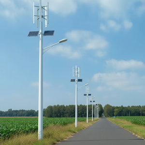 Solar Monopole Tower <strong>Street</strong> <strong>Light</strong> Pole With LED Galvanized Customizable Height 15M-80M Wind Resistant 180km/h - Product Image 1
