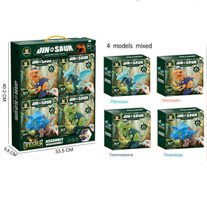 <span class=keywords><strong>Juguete</strong></span> <span class=keywords><strong>de</strong></span> Dinosaurio <span class=keywords><strong>de</strong></span> Plástico para Niños, Estilo Nuevo, Juego <span class=keywords><strong>de</strong></span> Ensamblaje, Desarmable con Tornillos, Cuatro en Uno - Product Image 4