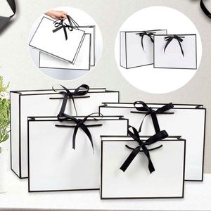 Customized Personalized Shopping Handbag Elegant Bow Gift Packing Paper Carry Bag <b>Wrapping</b> for Parties - Product Image 4