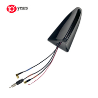 Antena Combinada con Conector Shark Fin Jaso Din 4185, 160*80*85mm, ABS+Metal, 360g, Montaje con Tornillos, 10.5-16V, 75 Ohm, para Coche, FM AM