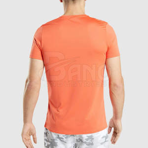 Camisetas de fitness de verano para hombre, estampados sólidos de cuello redondo a la moda, tela de punto cómoda ligera, el mejor Material para entrenamiento - Product Image 3