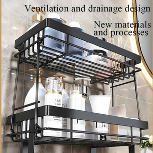 Badezimmer Dusche Shampoo Halter Wc Waschraum über der Toilette Zubehör Organizer Lager regal Regale Metall regal Halterung - Product Image 4