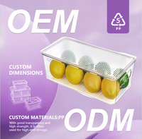 Boîte en plastique transparente pour réfrigérateur JX, rectangulaire, pour fruits et légumes, réfrigération, qualité alimentaire, empilable, rangement de cuisine