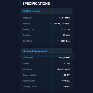 Модуль HF <span class=keywords><strong>RFID</strong></span> JT-1550, чип <span class=keywords><strong>RFID</strong></span> 13,56 МГц, модуль NFC, считыватель <span class=keywords><strong>RFID</strong></span> для зарядки электромобилей - Product Image 4