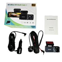 4K Mini Car Dash Cam Double Lentille Avant et Arrière GPS et Wifi Activé FHD Vision Nocturne Enregistreur de Conduite Boîte Noire pour la Conduite de Jour et de Nuit