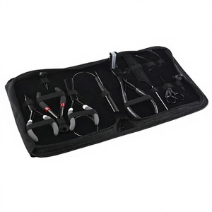 Kit Profesional de Herramientas para Extensiones de Cabello de Uso Comercial, Estuche de Acero Inoxidable, Juego de Pinzas, Herramienta para Trenzar y Abaloriar Cabello, Herramienta para Presionar Tramas - Product Image 1