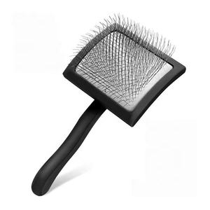 Brosse démêlante professionnelle de luxe en acier inoxydable incurvé de 1 pouce pour le toilettage des animaux à poils longs (chiens et chats) - Product Image 1