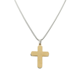 Collar con Colgante de Cruz de Acero Inoxidable para Hombre, Diseño Geométrico, Estilo Punk Retro 120178 - Product Image 2