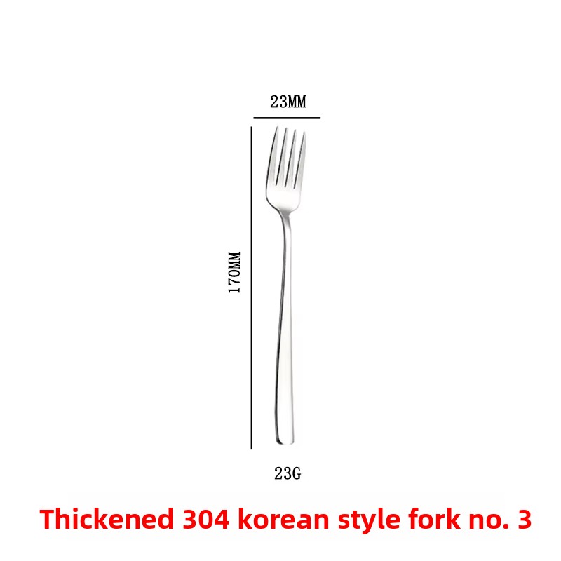 silver [Thick] 304 Korean Fork No. 3