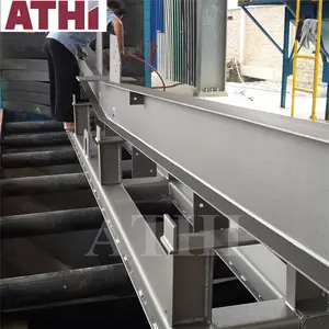 Roller Conveyor steel h beam structure shot blasting machine sandblaster for beam