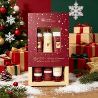 Boîte cadeau de Noël personnalisée pour fenêtre, boîte en papier rouge avec impression dorée pour crème pour les mains, emballage cadeau cosmétique de Noël