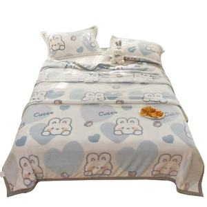 Usine directe hiver corail <span class=keywords><strong>polaire</strong></span> couverture épaisse et chaude flocon de neige dessin animé motif tricoté bureau sieste couverture - Product Image 5