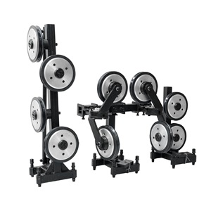 Polea de Alambre de Diamante de 200 mm de Diámetro, Soporte de un Solo Lado, Modelo Universal, Guía de Alambre Doble Ajustable, Rueda Direccional de Tipo Abierto - Product Image 1