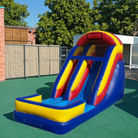 Prix usine enfants château rebondissant grand toboggan aquatique gonflable commercial double ligne pour jeu d'amusement
