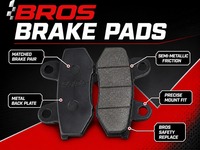 Kampas Rem Sepeda Motor BROS Spesifikasi Standar Semi Metalik Stabilitas Warna UV Courier Rounds untuk 150 / 160