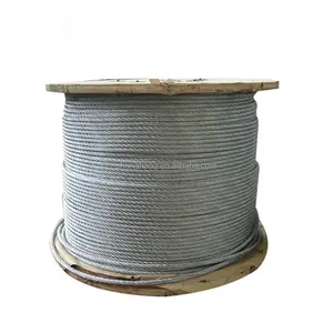9x19S 16mm General Elevator Rope Minimum Breaking Load 1570MPa/1770MPa Galvanized Steel Wire Ropes for Elevators