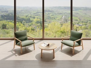 <span class=keywords><strong>Fauteuil</strong></span> de salon de style nordique moderne avec structure en bois de chêne massif pour hall d'hôtel - Product Image 6