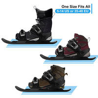 Mini planche à ski courte de plein air Freestyle, chaussures de neige et patins à glace portables pour les voyages d'hiver