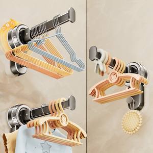 ราวแขวนผ้าติดผนังแบบไม่ต้องเจาะ  ชั้นวางของแบบแท่งเดี่ยว  ราวตากผ้า  อุปกรณ์จัดระเบียบในบ้าน  แบบเคลื่อนย้ายได้ รูปทรงสี่เหลี่ยมผืนผ้า - Product Image 2