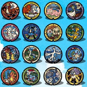 Série de cartes Pokémon, couvercles de cartouche d'eau en forme de dessin animé, autocollants pour réfrigérateur, boîte mystère décorative mignonne, jouets pour enfants - Product Image 1