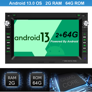 Autoradio Android 13.0 per VW, 2GB RAM 64GB ROM, Plug & Play, Doppio Din, Touch Screen, GPS, Apple CarPlay Wireless, Android <span class=keywords><strong>Auto</strong></span> - Product Image 1