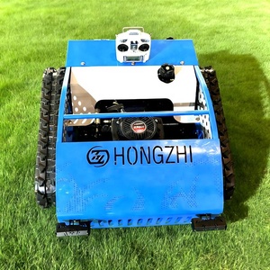 เครื่องตัดหญ้าไร้สายแบบขับเคลื่อนด้วยตัวเอง ควบคุม<span class=keywords><strong>ระยะ</strong></span><span class=keywords><strong>ไกล</strong></span> หุ่นยนต์ตัดหญ้าอัตโนมัติ แบบตีนตะขาบ หมุนรอบตัวเองได้ - Product Image 1