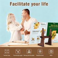 Support de livre, support de livre de recettes pour comptoir de cuisine, support de livre de recettes en bois pour cuisine, porte-recettes pour comptoir de cuisine
